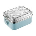 thumbnail image 1 of ChicYu Stainless Steel Lunch Box Compartmentalized Rice Steaming Lunch Box Large Capacity Double-Layer Lunch Box for Carrying Lunch to Office(Small Size 2 Grids), 1 of 5