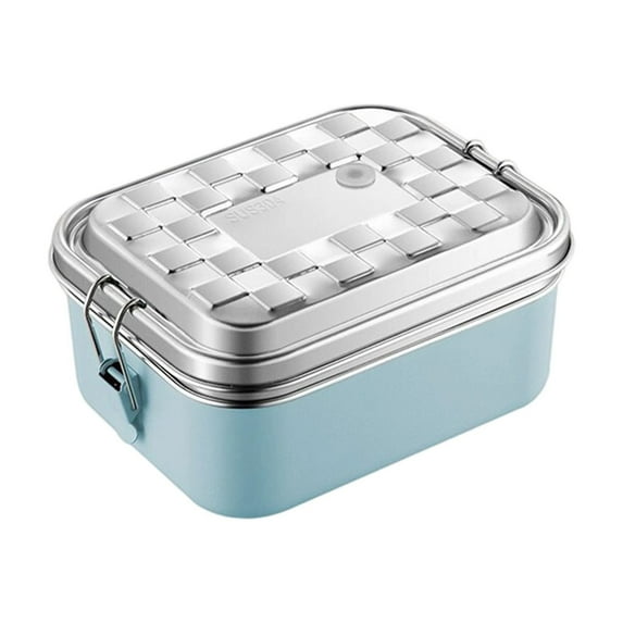 ChicYu Stainless Steel Lunch Box Compartmentalized Rice Steaming Lunch Box Large Capacity Double-Layer Lunch Box for Carrying Lunch to Office(Small Size 2 Grids)