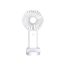 ChicYu Study Desk Fan with Foldable Hook USB Rechargeable Airflow Cooler,Double Mode Hanging Standing Fan for Dorm Bed Office Cubicle White