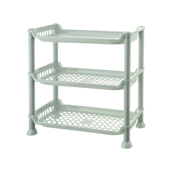ChicYu Three Layer Storage Rack Bathroom Shelf Kitchen Organizer Multi Tier Desktop Countertop Space Saving Shelf Unit Organizing Toiletries Green