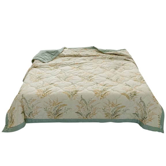 ChicYu Twin Size Washed Cotton Summer Quilt,Air Conditioning Bedding for Student Dorms,Lightweight Quilt Core with Fold Design, Machine Washable