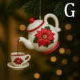 thumbnail image 1 of ChicYu Vintage Christmas Teacups Teapot Holiday Decor Festive Design Exquisite Craftsmanship Lightweight for Home Mantel Tabletop Party Festive Ambiance, 1 of 3