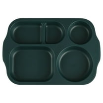 ChicYu Wheats Straw Kids Meal Plates Childrens Divided Plates Student Lunch Tray Thickened Cafeteria Style Compartment Tableware Reusable E