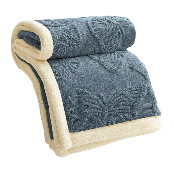 ChicYu Winter Blanket Double-Layer Thickened Lamb Wool Blanket Nap Blanket 100*150cm Soft Warm Blanket for Naps Beds and Sofas Thick and Warm