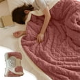 thumbnail image 1 of ChicYu Winter Blanket Warm Thickened Blanket Soft Lightweight Easy to Carry for Home Sofa Bed Office Nap Cold Weather Use, 1 of 7