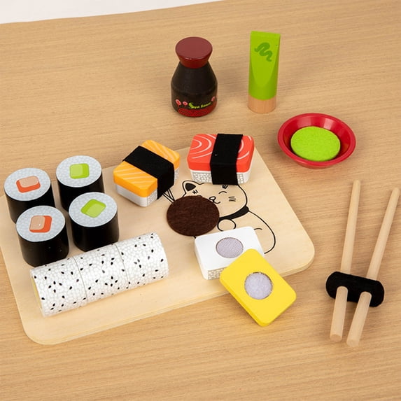 ChicYu Wooden Simulated Vegetable Kitchen Pretend Play Cooking Toy Vegetable Cutting Set Safe Wooden Material for Kids Pretend Cooking