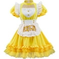 thumbnail image 1 of Chica Dress Women Yellow Maid Lolita Apron Sweet Cute Fancy Dress Halloween Outfit, 1 of 8