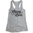 thumbnail image 1 of Chica Loca Tank Top, Ladies Racerback Tank Top, Crazy Tank, Sassy Tank, Feminist Tank, Heather Gray, Large, 1 of 3