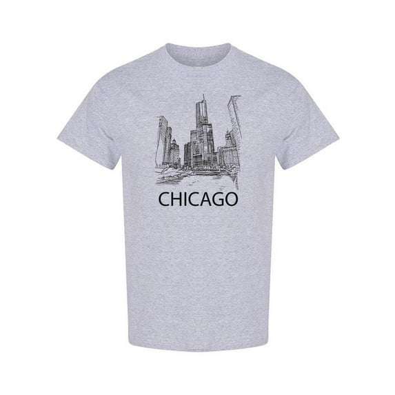 Chicaco Cityscape T-Shirt Men -Image by Shutterstock, Male Medium