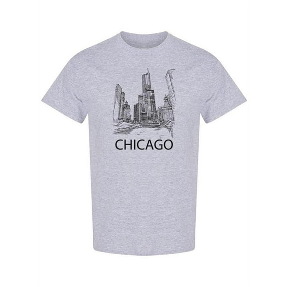 Chicaco Cityscape T-Shirt Men -Image by Shutterstock, Male Small