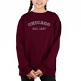 thumbnail image 1 of Chicago 1837 - Girl's Word Art Crewneck Sweatshirt, 1 of 3