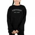 thumbnail image 1 of Chicago 1837 - Girl's Word Art Crewneck Sweatshirt, 1 of 3