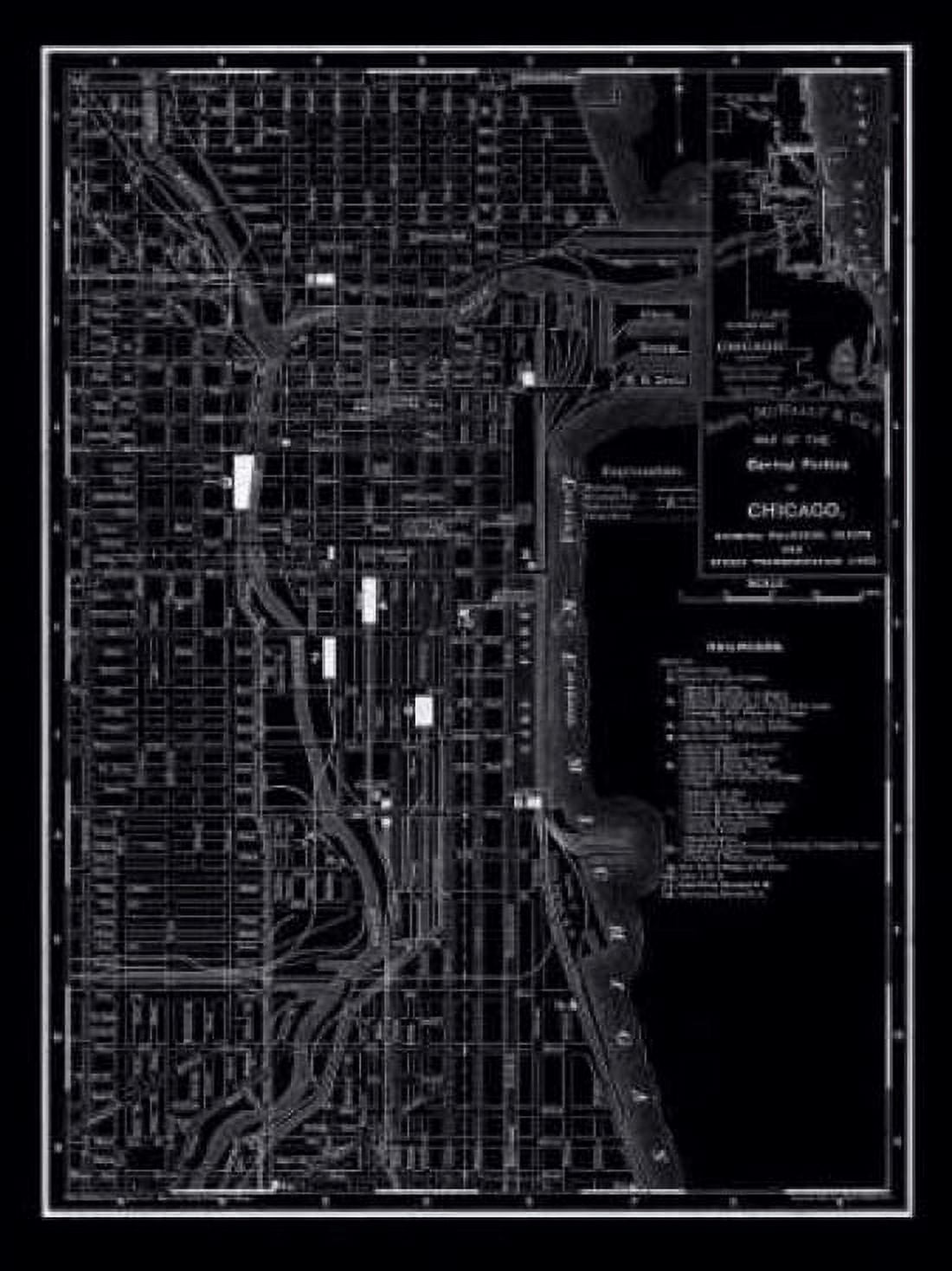 Chicago 1895 Canvas Art - 1895 Vintage Map (18 x 24)
