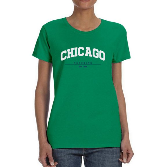 Chicago 1998 College Style T-Shirt Women -Image by Shutterstock, Female Small