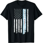 Chicago American Flag T-Shirt Black Small