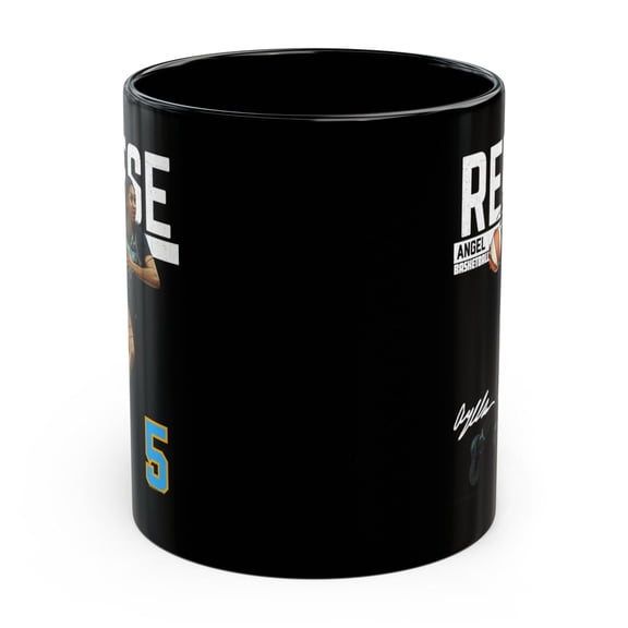 Chicago Angel Reese 5 Cartoon Women Basketball Black Mug (11oz, 15oz)
