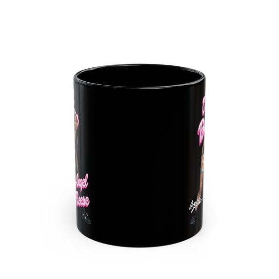 Chicago Angel Reese 5 Cartoon Women Basketball Black Mug (11oz, 15oz)