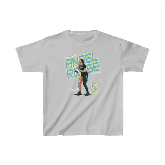 Chicago Angel Reese #5 Cartoon Women Basketball Kids Cotton Tee