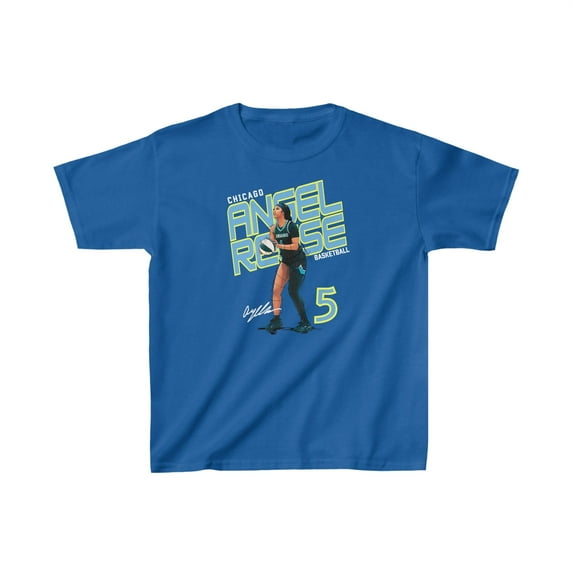 Chicago Angel Reese #5 Cartoon Women Basketball Kids Cotton Tee