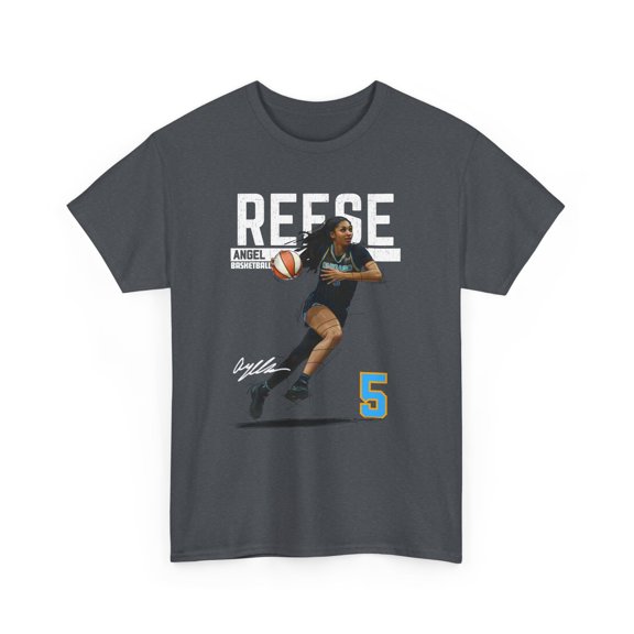 Chicago Angel Reese 5 Cartoon basketball fan gifts Unisex Cotton Tee
