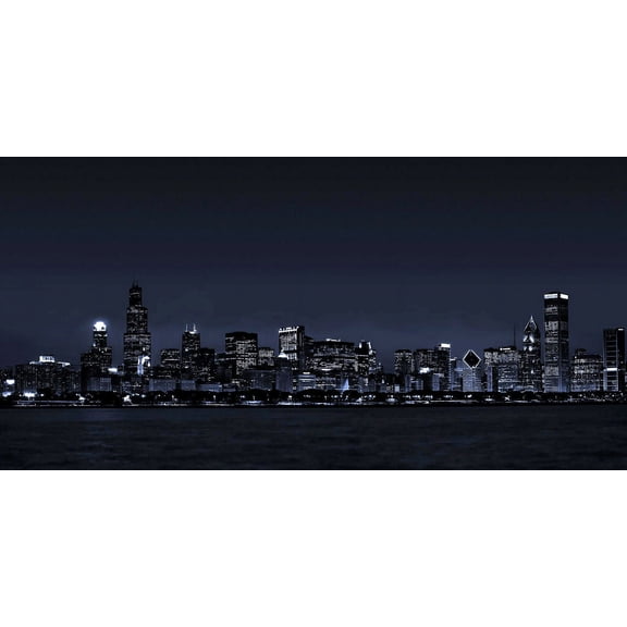 Chicago At Night - CANVAS OR PRINT WALL ART
