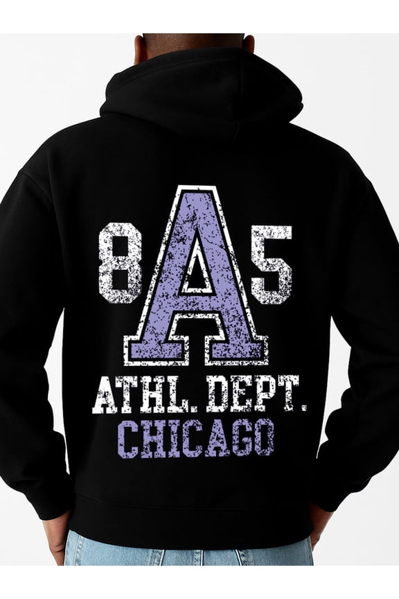 Chicago Athletic Dept. hoodies & sweatshirt Chicago mens graphic hoodies black Soft & Comfortable christian funny vibrant Retro Unisex Shirt Graphic tshirts