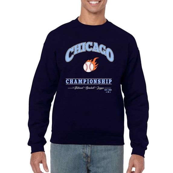 Chicago Baseball Style Sweatshirt Men -Image by Shutterstock, Male x-Large