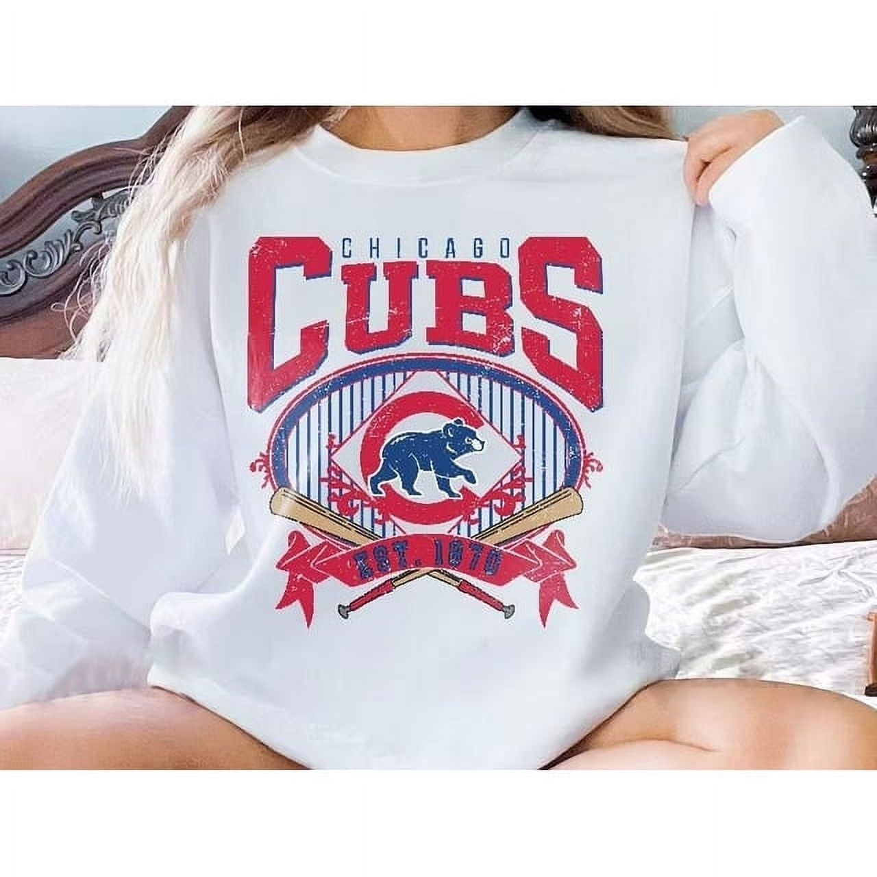 Chicago Baseball Sweatshirt, Vintage Style Chicago Baseball Crewneck