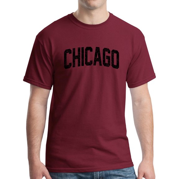 Chicago Baseball T-Shirt Classic Retro Old School Vintage S Cardinal/Black