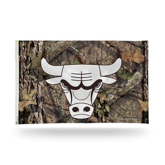 Chicago Basketball Bulls 3x5 Indoor Outdoor Camo Banner Flag with grommets for hanging