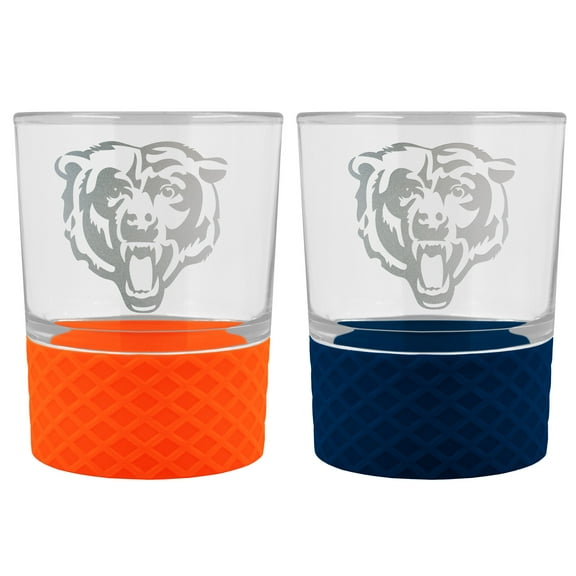 Chicago Bears 14oz. Commissioner Rocks Glass Two-Piece Set