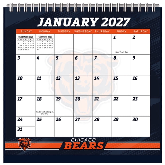 Chicago Bears 2027 Easel Desk Calendar, (Paperback)