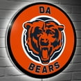 thumbnail image 1 of Chicago Bears 23" LED Slogan Round Wall Sign, 1 of 2