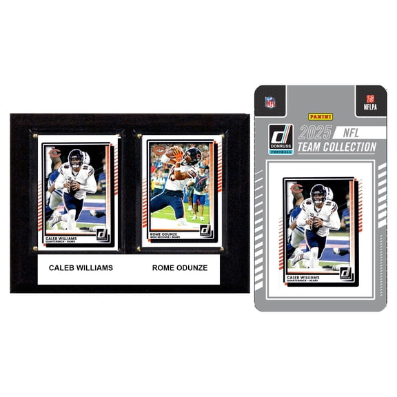 Chicago Bears 6" x 8" Player Plaque & 2025 Team Trading Card Set