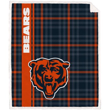 Chicago Bears 60'' x 70'' Plaid Flannel Fleece Blanket