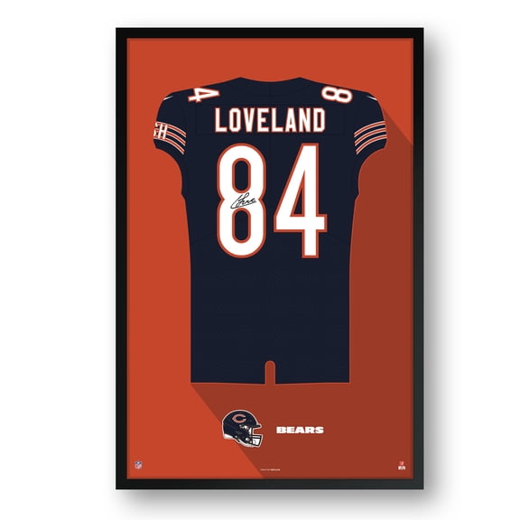 Colston Loveland Chicago Bears Facsimile Signature Framed Jersey Art Print