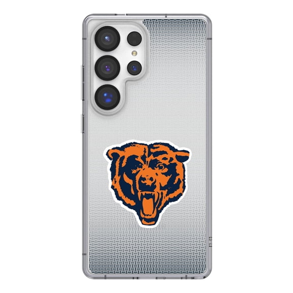 Chicago Bears Linen Logo Galaxy Clear Case