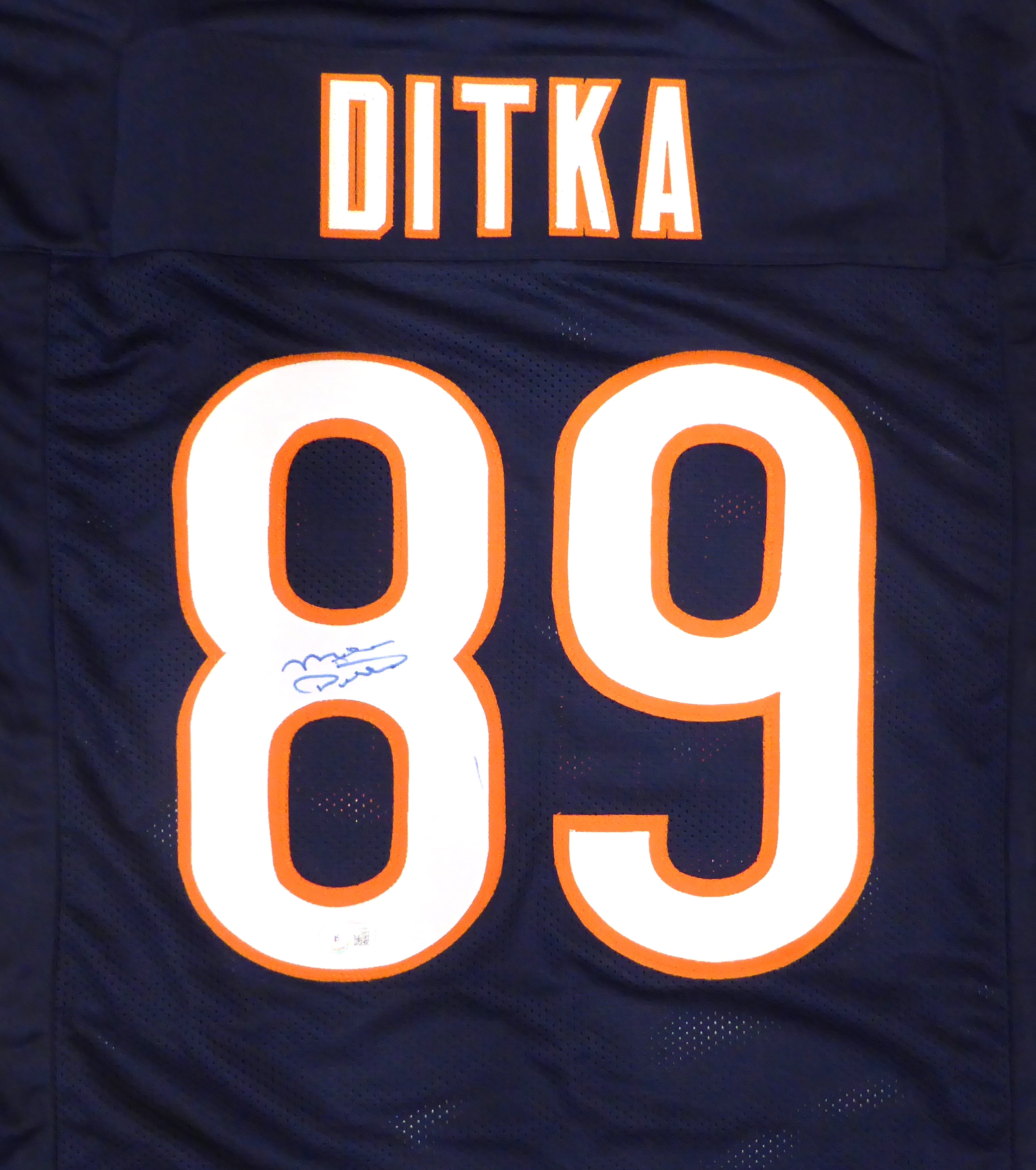 Chicago Bears Mike Ditka Autographed Blue Jersey (Mark) Beckett BAS QR