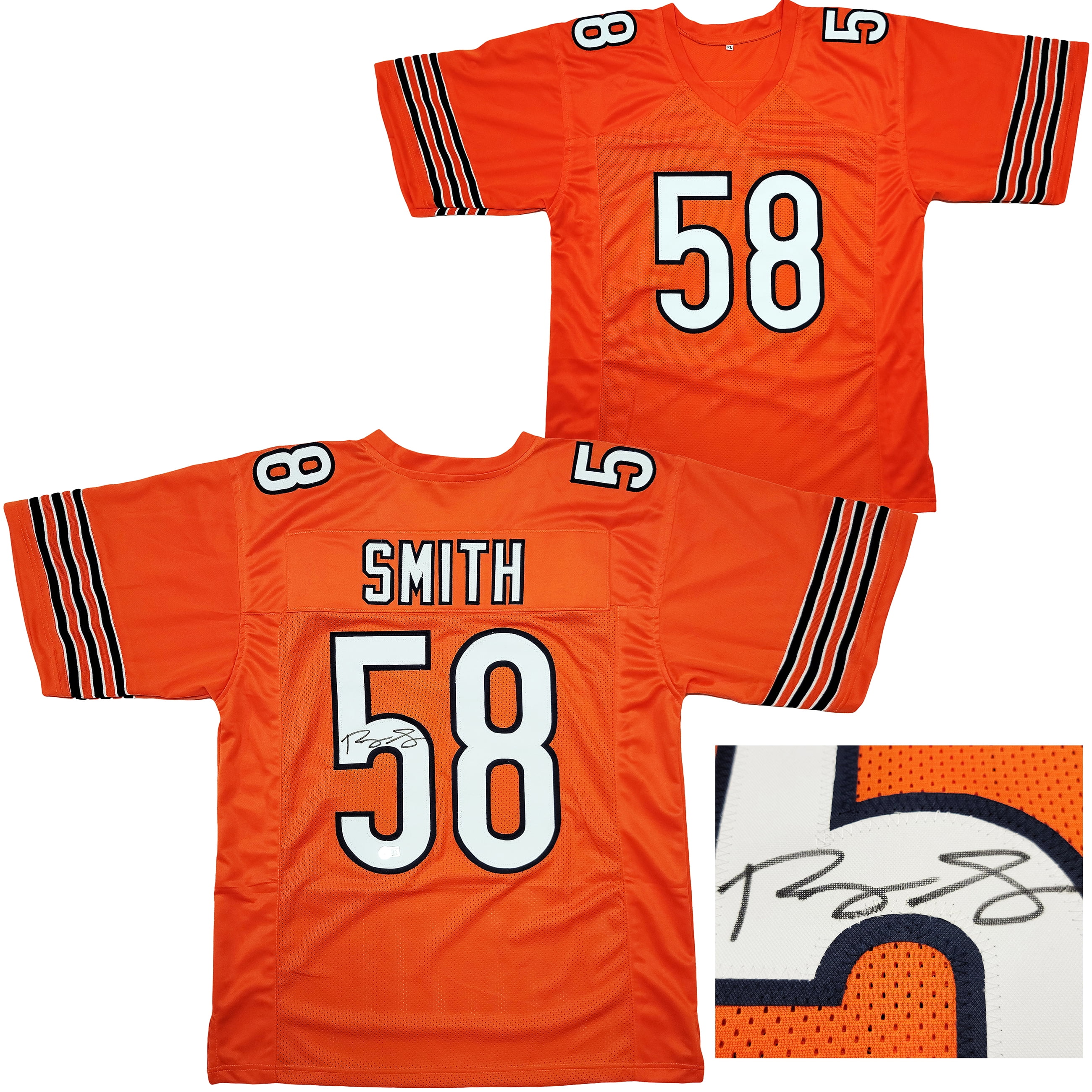 Chicago Bears Roquan Smith Autographed Orange Jersey Beckett BAS QR 203020