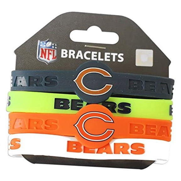 Chicago Bears Silicone Rubber Bracelet Set