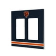 thumbnail image 1 of Chicago Bears Stripe Double Rocker Light Switch Plate, 1 of 4
