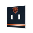thumbnail image 1 of Chicago Bears Stripe Double Toggle Light Switch Plate, 1 of 4
