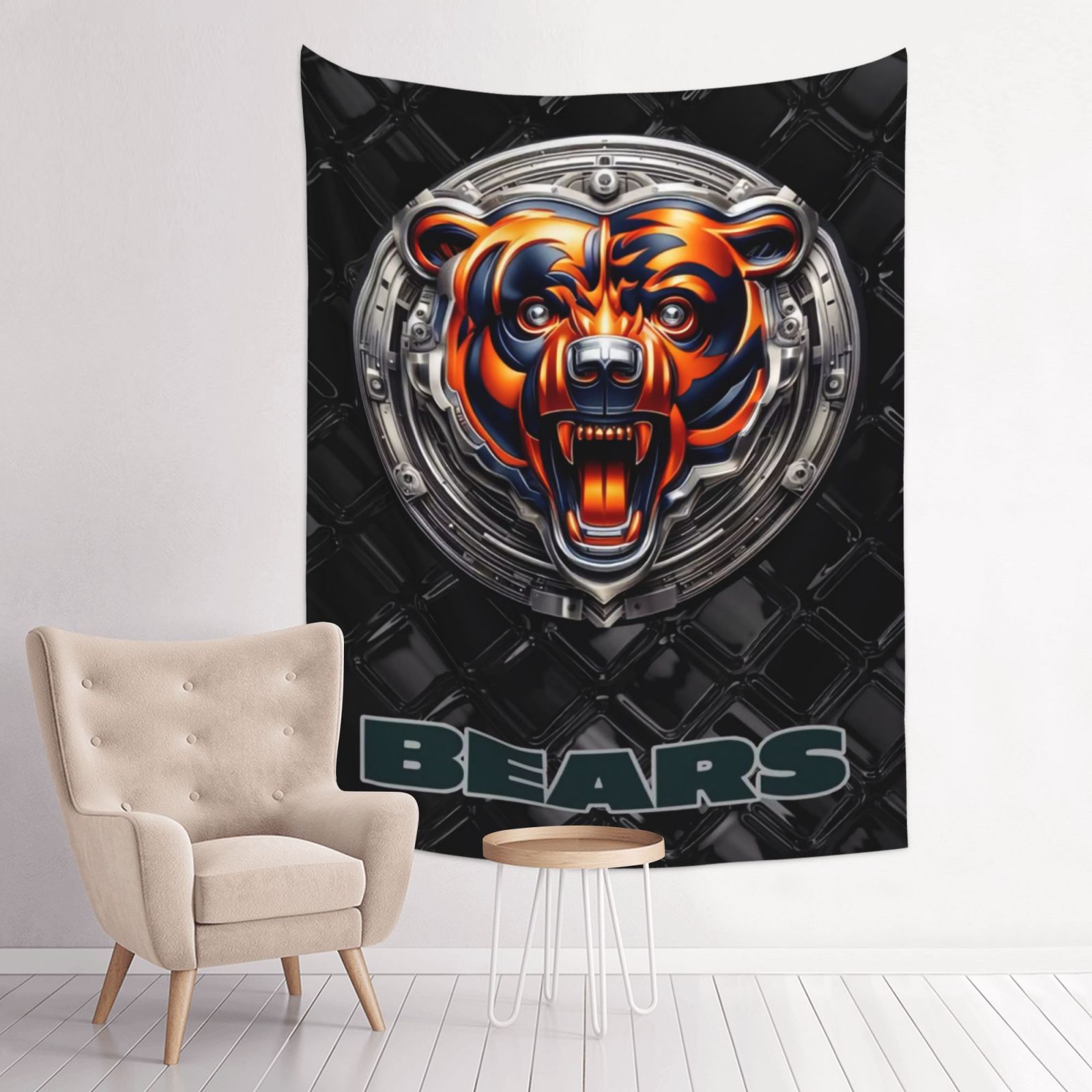 Chicago_Bears Team Custom Wall Decorative Tapestry 29x37in (Vertical