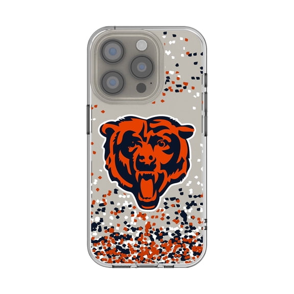 Chicago Bears iPhone Clear Case with Confetti Design