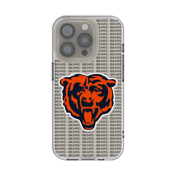 Chicago Bears iPhone Clear Text Backdrop Design Case