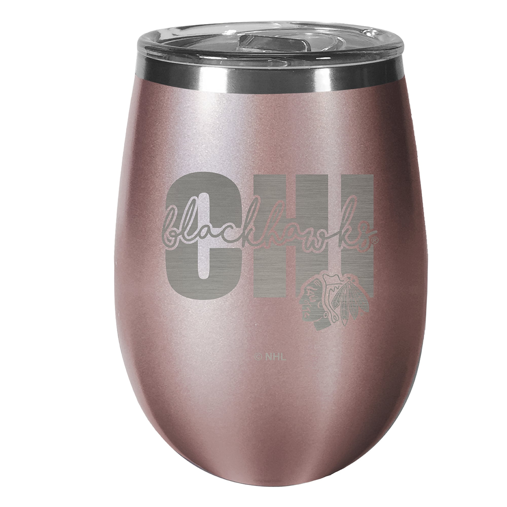 Chicago Blackhawks 10oz. Rose Gold Wine Tumbler