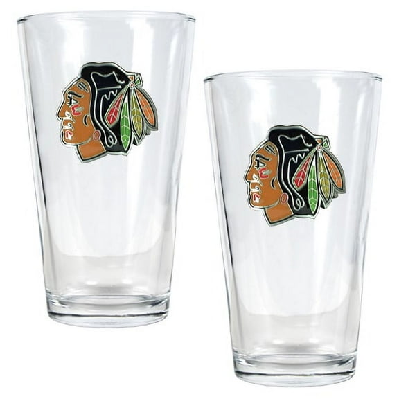Chicago Blackhawks 16oz. Pint Glass Set