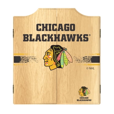 Personalized Garage Dart Board Set - Imprinted Dart Board Cabinet For Office- Scoreboard, 6 Steel Tip Darts, Chalk, And Eraser (21.5 X 21 X 2.125