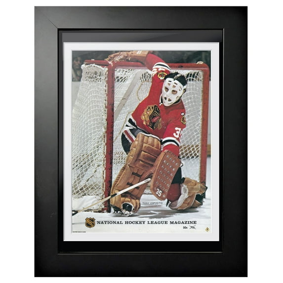 Chicago Blackhawks NHL Magazine 18'' x 14'' Framed Program Cover Art Print
