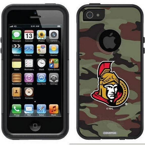 Chicago Blackhawks Primary Logo Design on OtterBox Commuter Series Case for Apple iPhone 5SE/5s/5